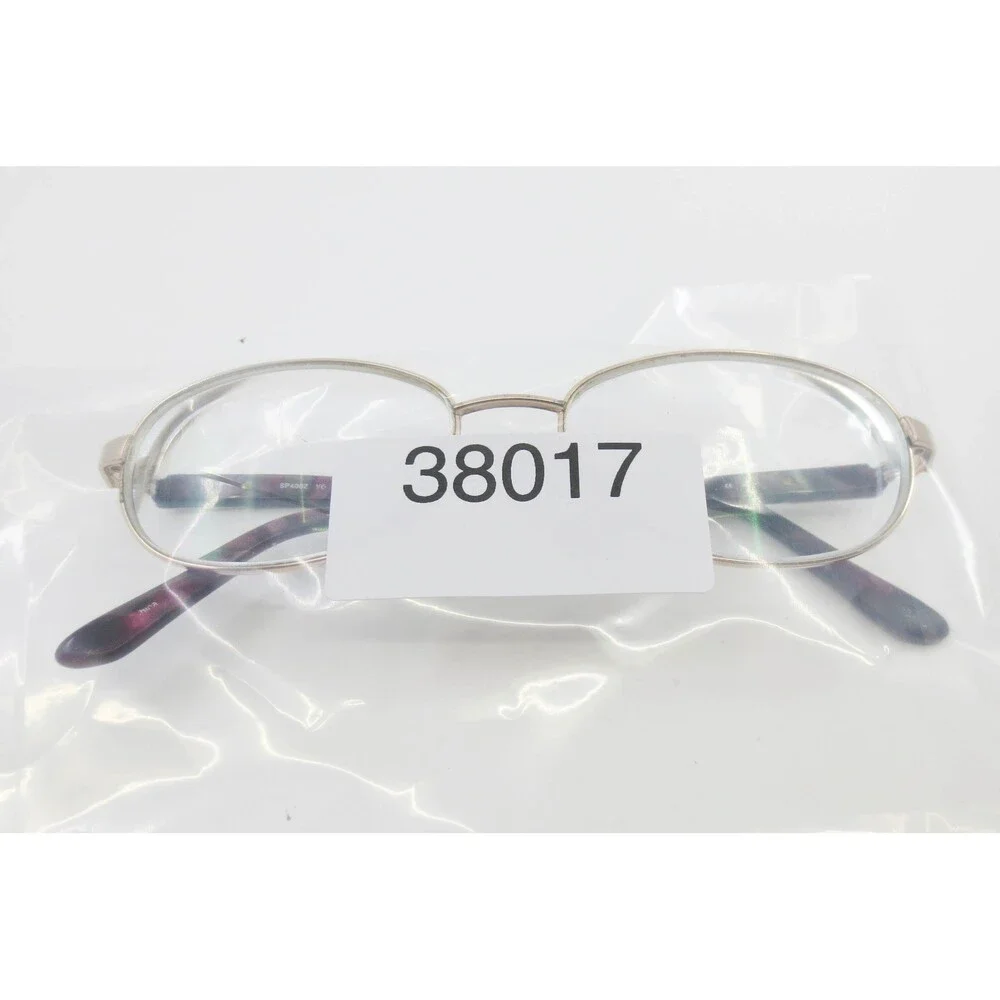 SP4002 YG Gold Tone Oval Eyeglass Frames Purple Marbled Temples 54-15-135